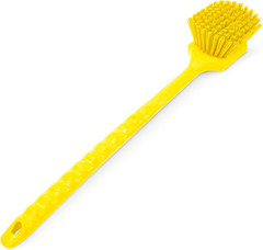 20″ Floater Scrub Brush with Long Handle, Oil-Resistant Polyester Bristles, Mult