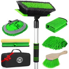 Car Wash Kit, 62” Car Wash Brush with Long Handle, Soft Bristle Scratch-Free…