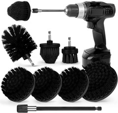 Drill Brush Attachment Set, 7 Pack 1/4In Power Scrubber Brush + Extend Long Rod,
