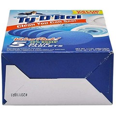 Ty-D-Bol Blue Tablets Value 5 Pack Automatic Toilet Bowl Cleaner Deodorizer Tabs