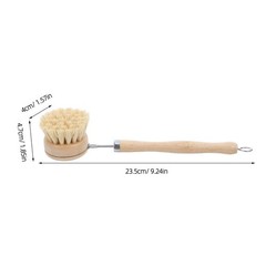 8pcs Kitchen Dish Brush: Scrub Cleaning Brushes with Bamboo Handle, Kitchen