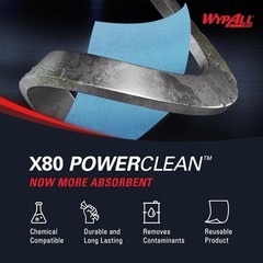 Heavy Duty Industrial Cloths – PowerClean X80, 152 Sheets