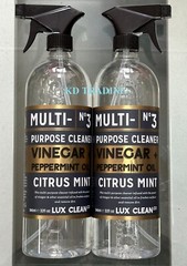 2-Pk LUX CLEAN ~VINEGAR + PEPPERMINT OIL Kitchen Refresh Odor Deodorize CLEANER