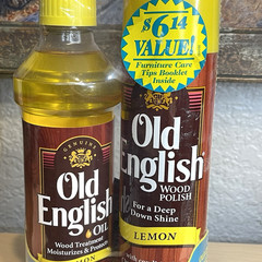 Vintage 1990s Old English Lemon Furniture Polish Aerosol Spray & Liquid Wood Oil