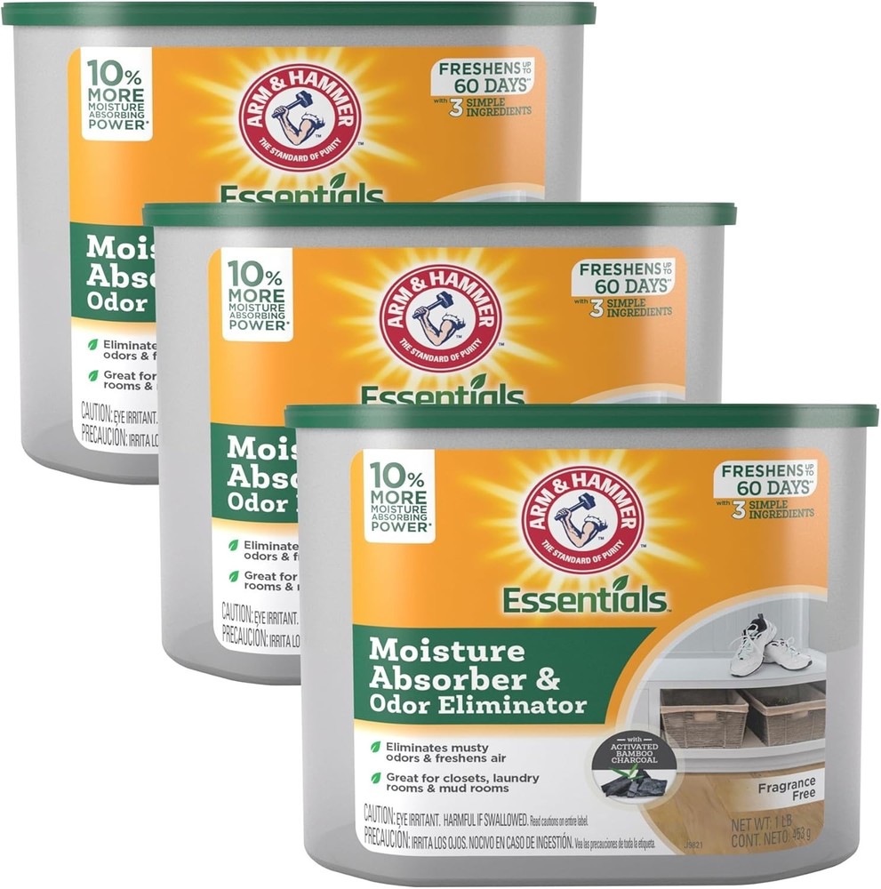 Essentials Disposable Moisture Absorber and Odor Eliminator Tub, Fragrance Free