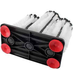 3 Brush Bar Glass Washer with Suction Base, Commercial Brush Cleaner Bristle Bru