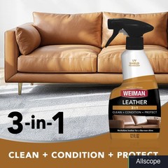 Leather Cleaner & Conditioner 12 Fl Oz Bottle UV Protection Professional