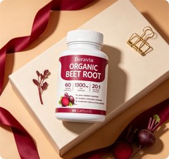 Beravia Organic Beet Root Capsules, Purely Natural, 60-Counts US