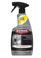 Weiman Stainless Steel Cleaner & Polish, 22 fl oz Trigger Spray Bottle