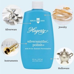 Silversmiths’ Polish, Professional Silver Cleaner and Tarnish Remover for Jewelr