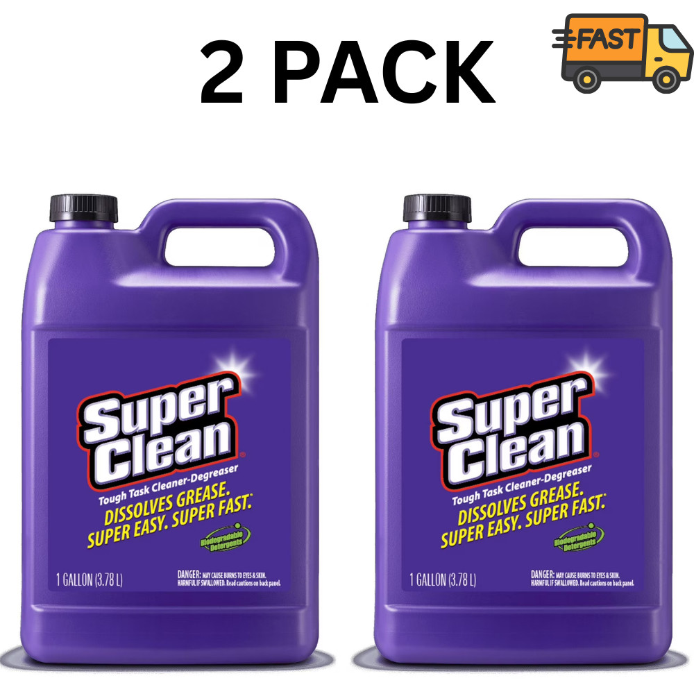 2 Pack Super Clean Tough Task Cleaner Degreaser 1 Gallon 128 fl oz Each