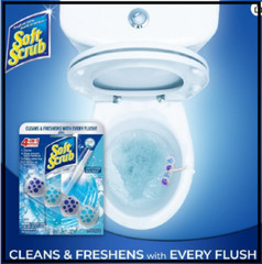 Soft Scrub 4-in-1 Rim Hanger Toilet Bowl Cleaner, Sapphire Waters, 6 Count