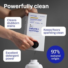ATTITUDE Floor Cleaner EWG Verified Streak Free Vegan & Plant Based for Tile