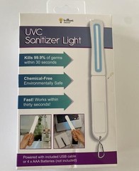 Brilliant Ideas UVC Sanitizer Light Kills 99.9% of germs in 30 seconds 16z