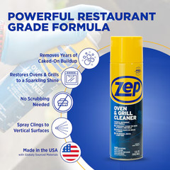 Zep Heavy-Duty Oven and Grill 19Oz Cooktop Cleaner Liquid Pots, Pans, Porcelain