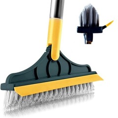 2 in 1 Cleaning Scrub Brush with Long Handle V-Shape Stiff Bristle 120°Rotating