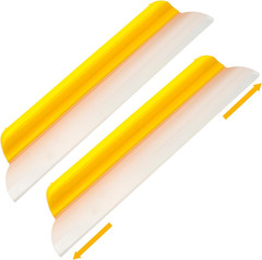 2 Pack 14 Inch Car Drying Squeegee Yellow Longer Silicone Water Squeegee Window