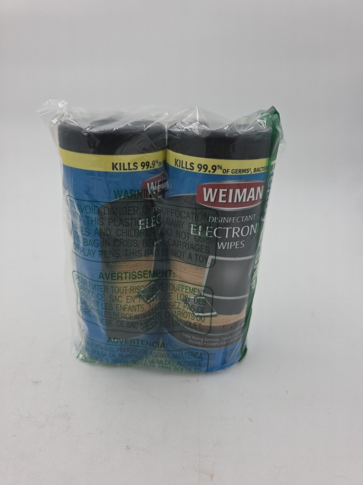 Weiman E-Tronic Electronics Cleaning Wipes 30/Tub 2 Pack