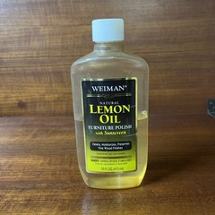 Weiman Natural Lemon Oil Furniture Wood Polish w/ Sunscreen 16 oz 50% Full