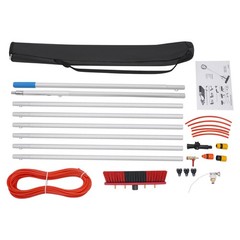 Outdoor Window Clean Water-Fed Rod Set Long Reach Solar Panel Cleaning Brush Kit
