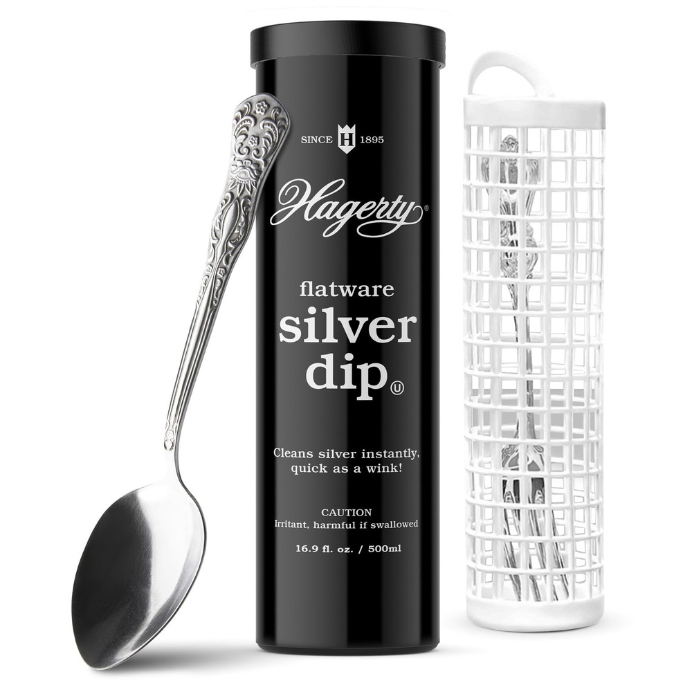 Flatware Silver Dip – Silverware Cleaner with Basket for Silver Forks, Knives…