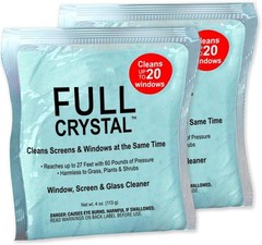 Window Cleaner Refill Powder 2 x 4oz Pack Cleans Up to 40 Windows Model FBFCRE-6