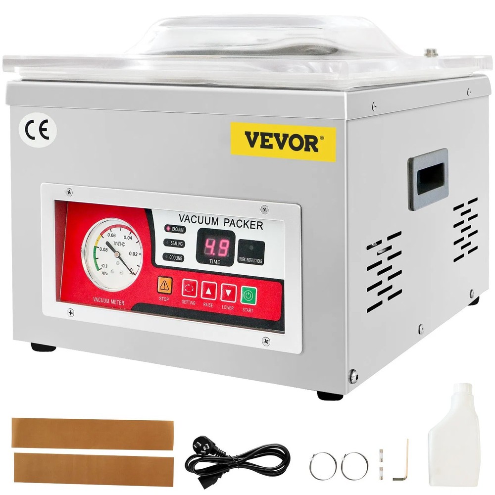 Chamber Vacuum Sealer, 260W Sealing Power, Vacuum Packing Machine for Wet Foods