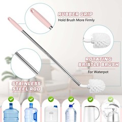 5 Gallon Water Jug Cleaning Brush, Carboy Brush & Bottle Cleaner for Glass Flexi