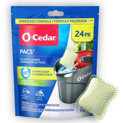 O-Cedar PACS Hard Floor Cleaner, Crisp Citrus Scent 24 Count (1-Pack) | Made …
