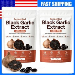 Fermented Black Garlic Extract, Natural Odorless Aged Garlic Supplements, Suppor