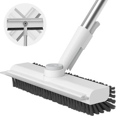 Heavy-Duty Stiff Bristle Floor Scrub Brush with Adjustable Handle – 12″x50″