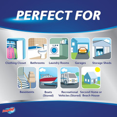 Fragrance Free Disposable Moisture Absorber & Odor Remover with Activated Charco
