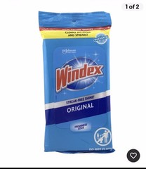 Windex Wipes Glass Cleaning Ammonia Free Pre-Moistened Glass and Surface Wipe…