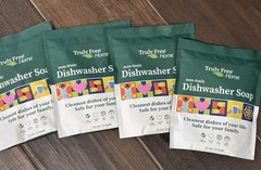 Truly Free Non-Toxic DISHWASHER SOAP 25 Loads/ea. *LOT 4 packs 100 loads total