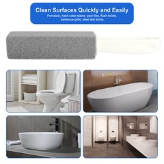 2 Pcs Pumice Stone Cleaning Heavy Duty Handle Toilet Scouring Stain Remover Tool
