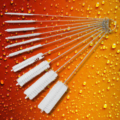 10-Pack Nylon Straw Cleaning Brushes–Stainless Steel Wire Drink Pipe Cleaner Kit