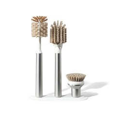 Ionic Brush Set, Magnetized to Stand Upright, Stainless Steel with Replaceabl…