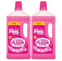 The Pink Stuff All Purpose Floor Cleaner 33.8 Fl Oz Pack of 2 No Rinse Shine