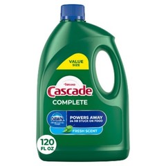 Cascade Complete Dishwashing Liquid Gel Fresh Detergent – 120 fl oz