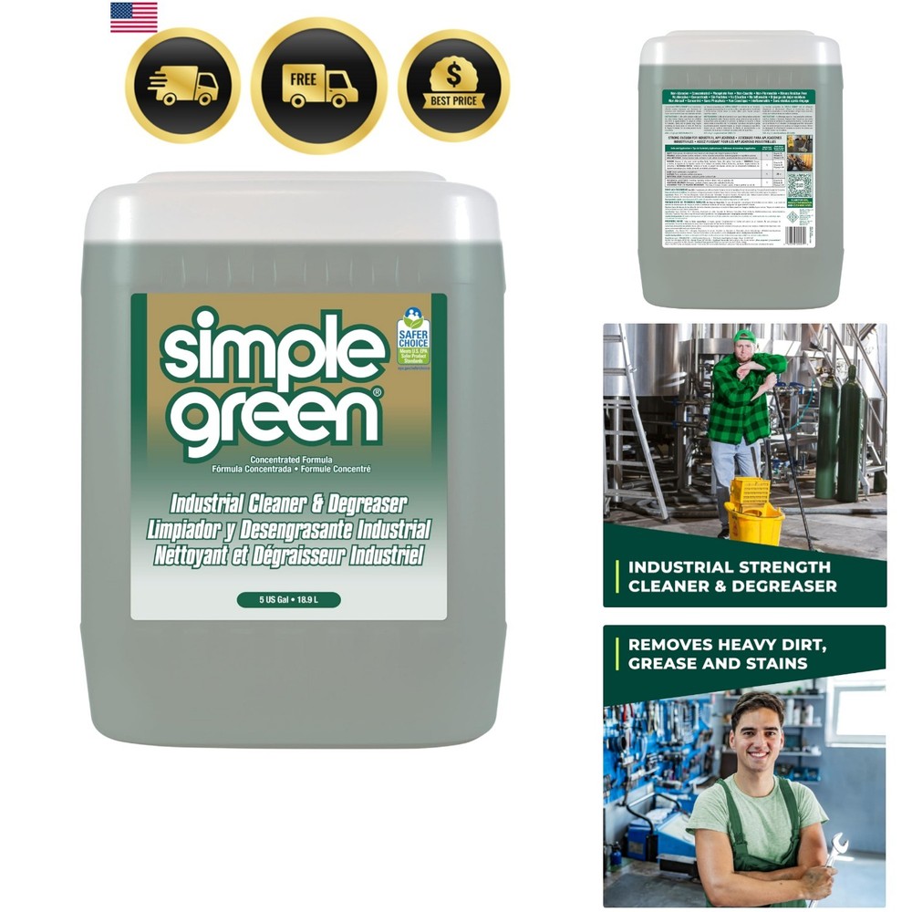 , Industrial Cleaner/Degreaser, 1 / Each, White, 5 Gallons Pack of 1