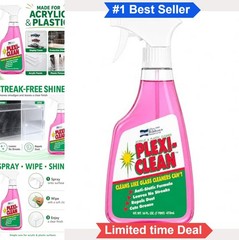 Acrylic Plastic Cleaner 16 Oz Spray Anti-Static Streak Free Trigger Bottle