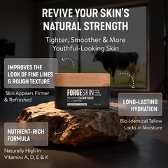 Forge Skin Beef Tallow Balm Moisturizer for Men Skin Care – Face + Body Anti A