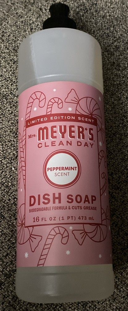 Mrs. Meyer’s Clean Day 16 fl oz. Peppermint Liquid Dish Soap Limited Edition New