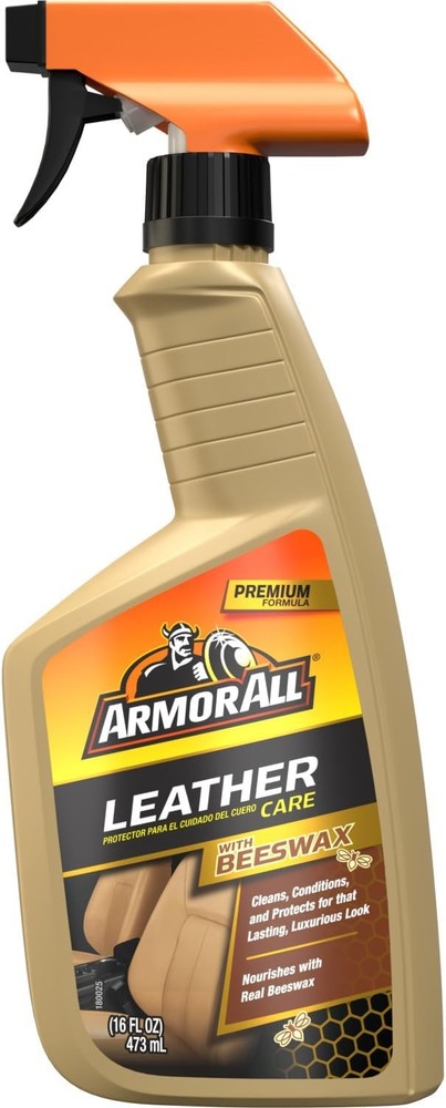 Armor All Leather Care Spray with Beeswax – 16 oz Car Interior Cleaner Condition