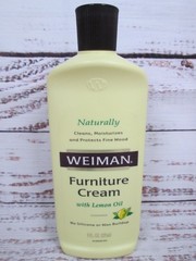 Weiman Wood Furniture Cream with Lemon Oil UVX 15 Sunscreen 2/3 Full 8 oz