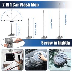 21Piece Car Cleaning Kit with Handheld Vacuum, Mop, Brushes, & Supplies