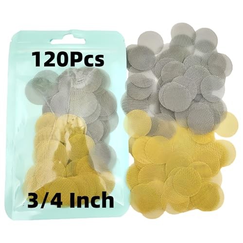 120pcs Pipe Screens, 3/4 Inch Pipe Screen Filters, 60pcs Premium Stainless