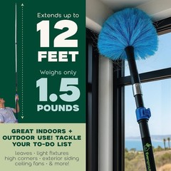 Telescoping Cobweb Duster for High Ceilings, 20 Ft