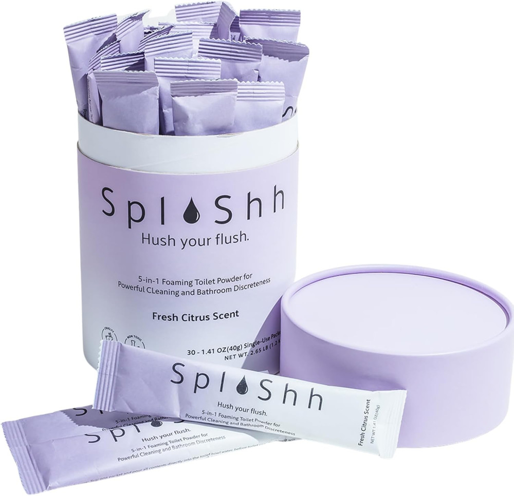 Splashh 5 in 1 Toilet Bowl Cleaner, 30 Powder Packets, No Harsh Chemicals, Repla