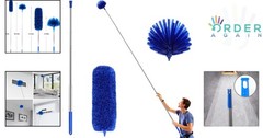 Cobweb Duster with Extension Pole Feather Microfiber Washable Ceiling Fan